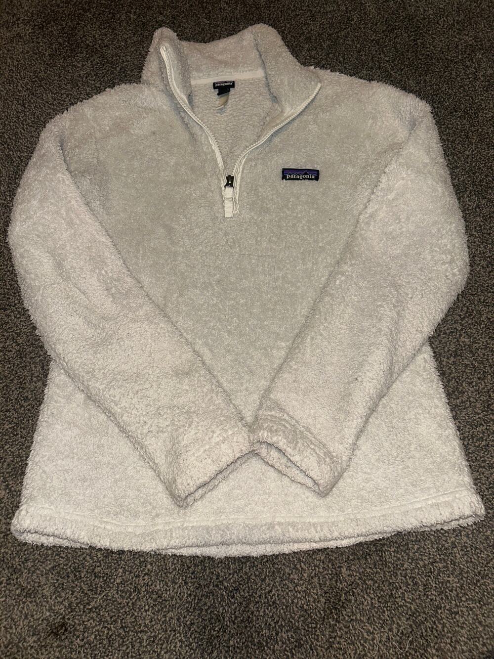 Patagonia Los Gatos 1/4 Zip Fleece Pullover Sweater Women's S white